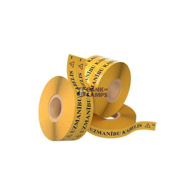 EVOCAB accessories, warning tape, 125 mm, 250 m, ST, Danger of electricity!, yellow image 1