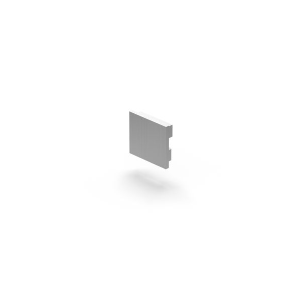 End cap L 18 B 16 H 4, Plastic colour: aluminium image 1