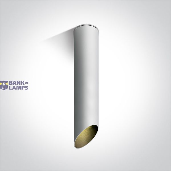 WHITE CYLINDER GU10 10W 300mm DARK LIGHT image 1