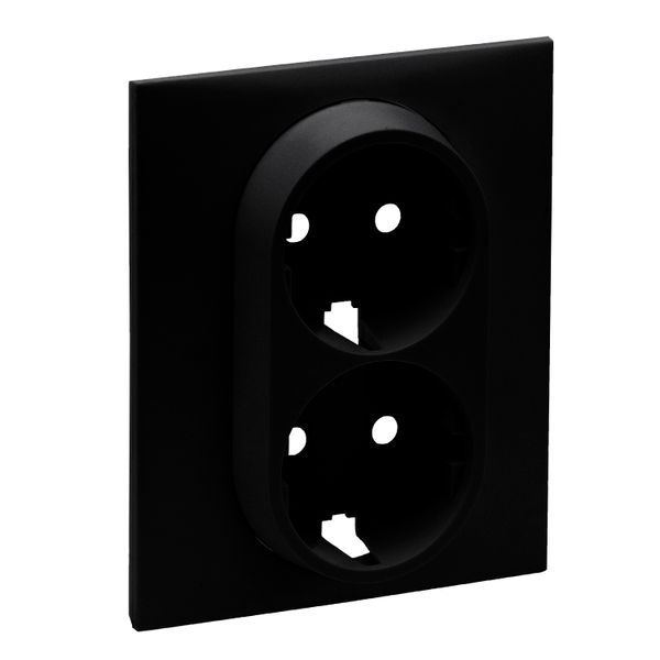 2X2P+E SCHUKO SOCKET COVER image 1