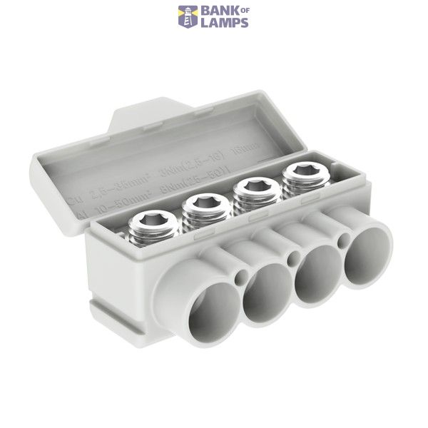 SLT50-4 grey Al 10-50/Cu 2.5-35 mm2 1000V Distribution block image 1