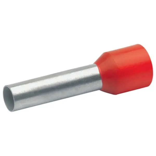 Insulated wire end ferrule, 10 mm², 22 mm/12 mm long, DIN 46228/4, red, 47612 image 1