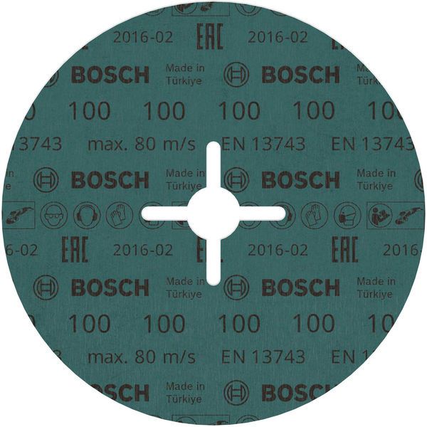 Fibre sanding disc R574, Best for Metal D= 180 mm; G= 100 image 1