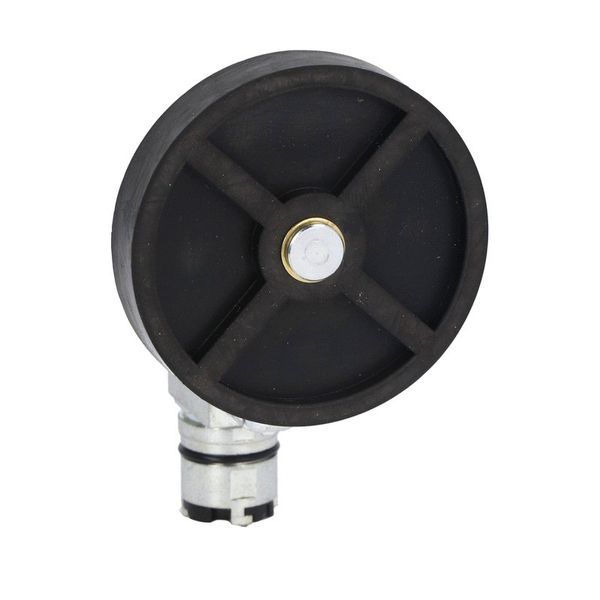 Operating heads, rubber Ø50x10mm roller lever plunger image 1