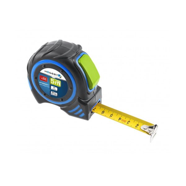 HOEGERT Measuring tape 5m 19mm auto stop nylon with magnet image 1