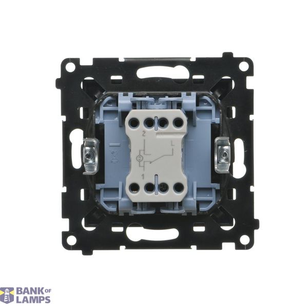 Two-way switch with LED illumination - separate backlight for each key, (module), Simon 24, IP20, 10AX, black matt image 1