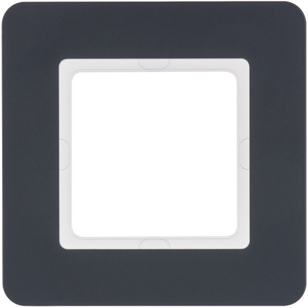 Frame 1gang, Q.7 , anthracite velvety, lacquered image 1