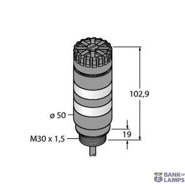 LED Signal Light Tower Light   TL50BLGR1A image 1