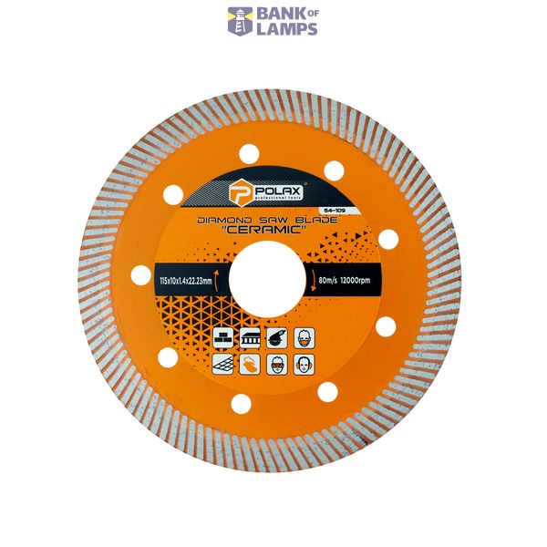Diamond saw blade "Ceramic" 115x10x1.4x22.23mm image 1