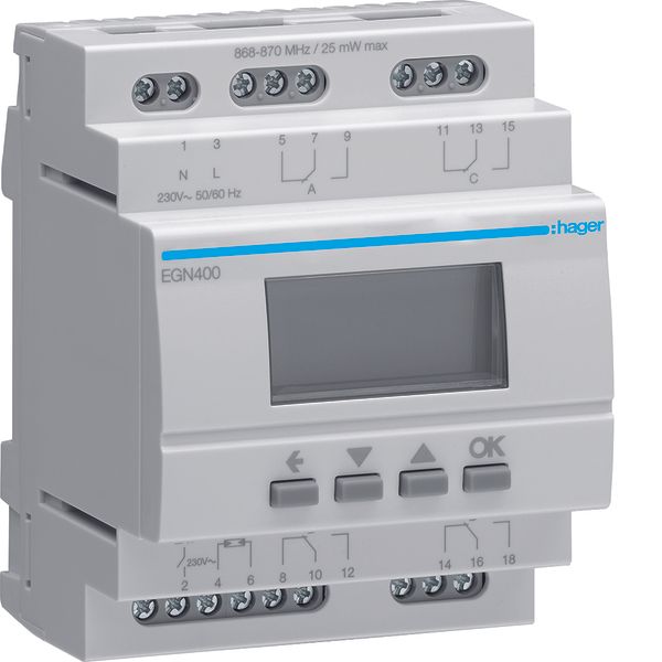 Multi-funct. Time switch 4 channels Blue image 1