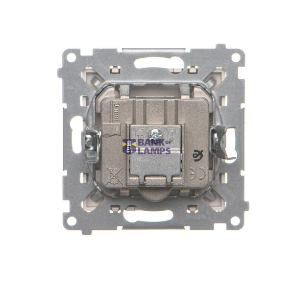 Cover for single socket outlet with earthing, white image 2