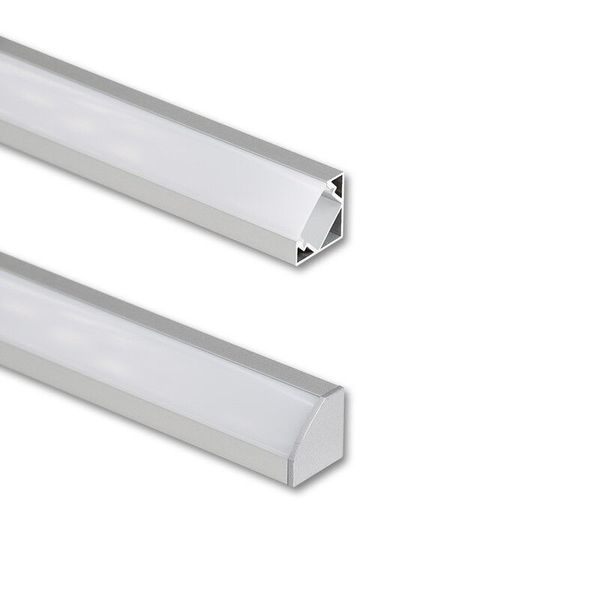 Corner aluminum profile RT2, 18x18mm, Whitey diffus., 1m image 1