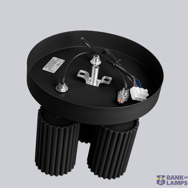 STYLISH BLACK CARBON CEILING LAMP ADJUSTABLE SPOTLIGHTS ON A 3XGU10 ROSEC image 10