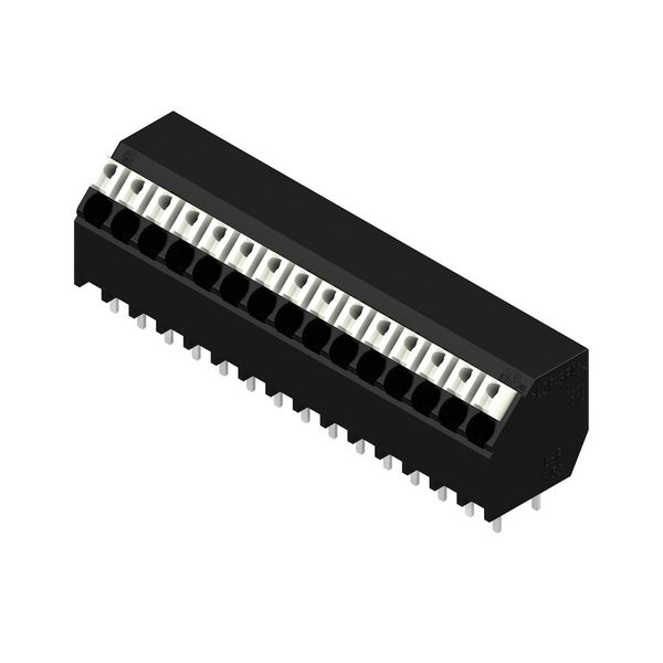 Printed circuit board terminals, 3.50 mm, Number of poles: 15, 135°, Solder pin length (l): 3.5 mm, black, PUSH IN with actuator, Clamping range, max. : 1.5 mm², Tube image 2