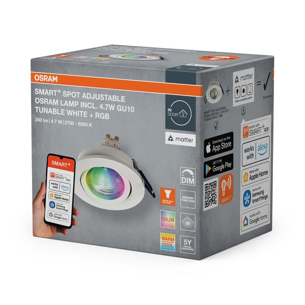 SMART MAT SP ADJ 4.7W RGBW GU10 WT OSRAM image 2