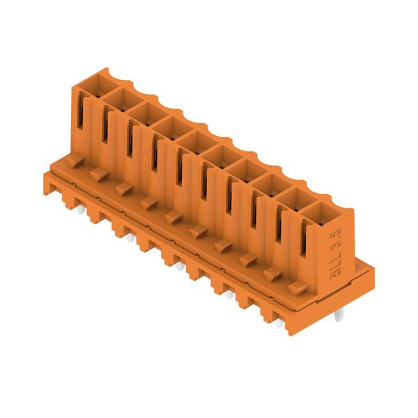 PCB plug-in connector, female header, closed side, THT solder connection, 3.50 mm, Number of poles: 10, 180°, Solder pin length (l): 3.2 mm, tinned, orange, Tube image 4