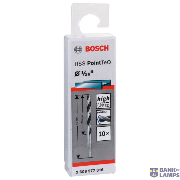 HSS Twist Drill Bit PointTeQ 1/16", 10 pcs. image 2