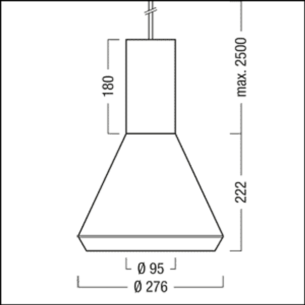 V2-P M 2500-FASH SWI 3CUC CWH WFL DM WH - LED pendant spotlight image 2