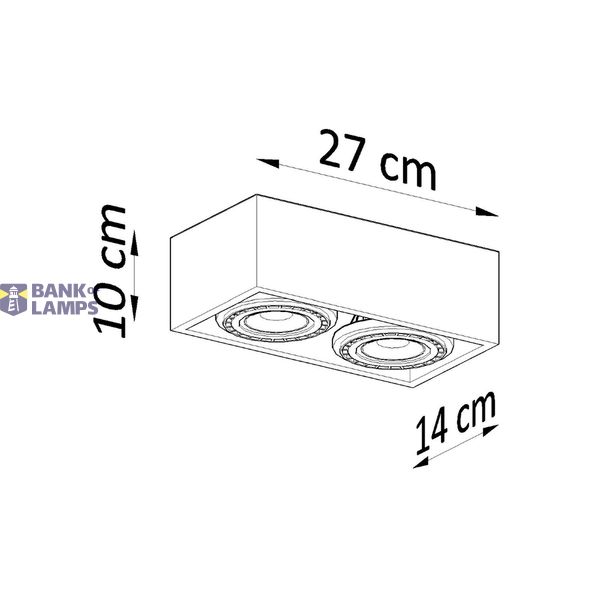 SPOT QUATRO 2 NATURAL WOOD GU10 2X40W IP20 image 4