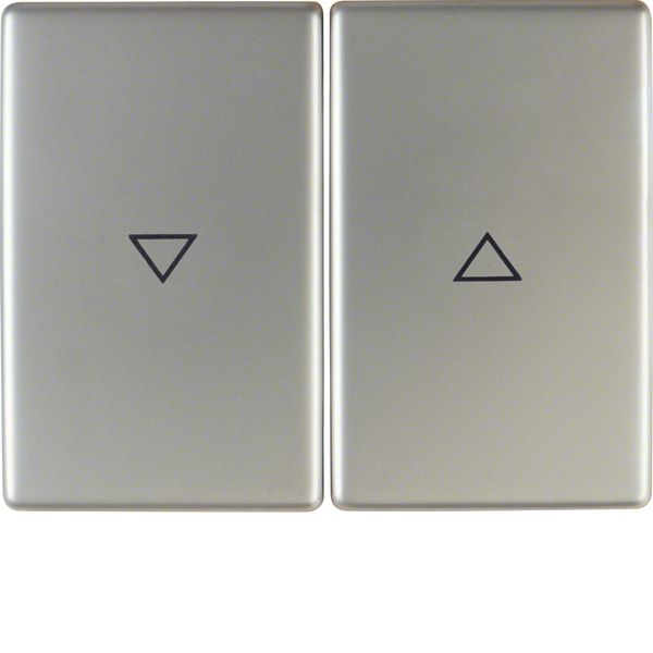 Rocker 2gang imprinted arrow symbol, K.5, stainless steel, metal matt  image 1