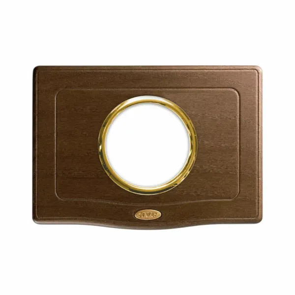 ENGLAND STYLE PLATE WALNUT 1SOCKET image 1