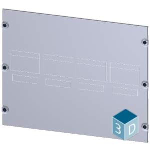Masking frame 3VA13 (400 A), 3VA14 (630 A), 3VA23 (400 A), 3VA24 (630 A), 3-pole, image 1
