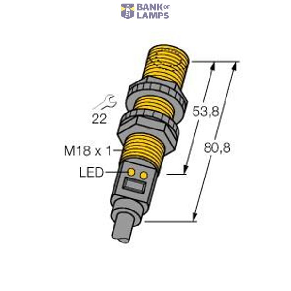 Ultrasonic Sensor diffuse mode sensor   S18UUA W/30 image 1