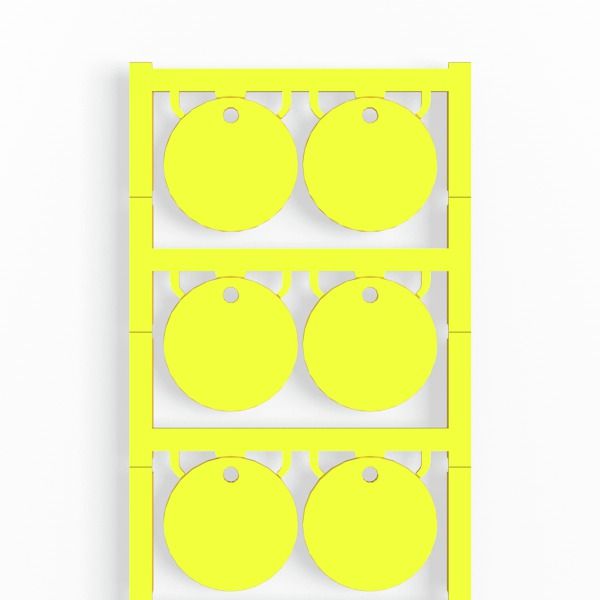 ClipCard, Device markers, 30 x 30 mm, With hole, yellow image 2