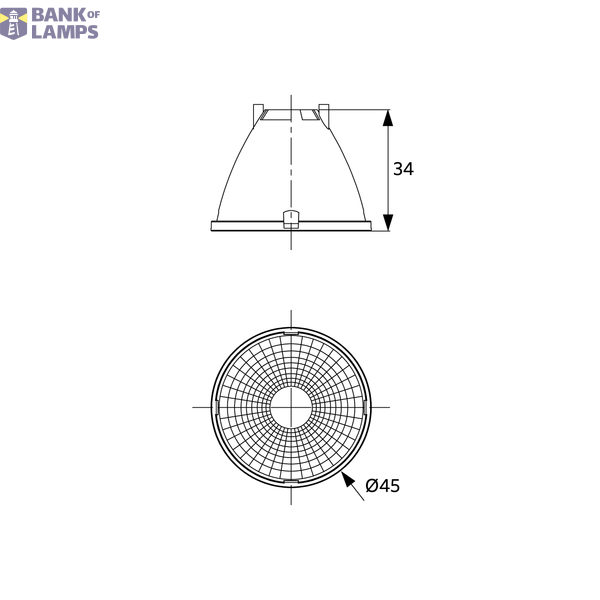 LEDWallSpot-Rd60-Reflector-15D image 3