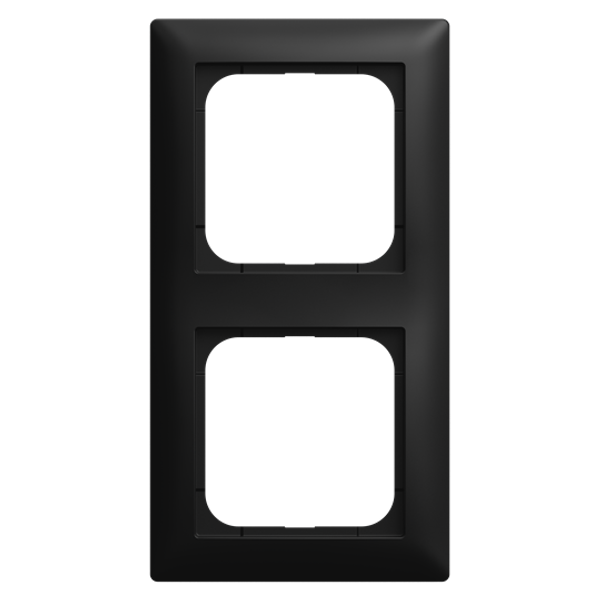 Cover frame 2-way black matt - Busch-balance® SI image 1
