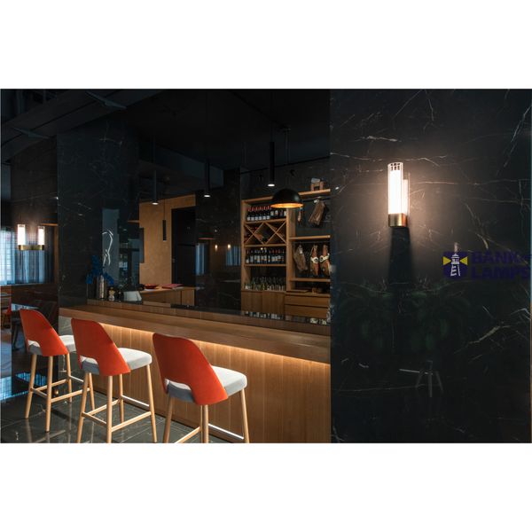 LYGANT single, wall-mounted light, 3000K, 8W, brass image 2