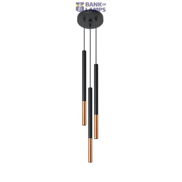 HANGING LAMP MOSAIC 3P BLACK/COPPER G9 3X40W IP20 image 6