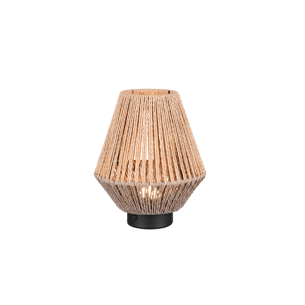 Lira LED table lamp light brown rechargeable image 1