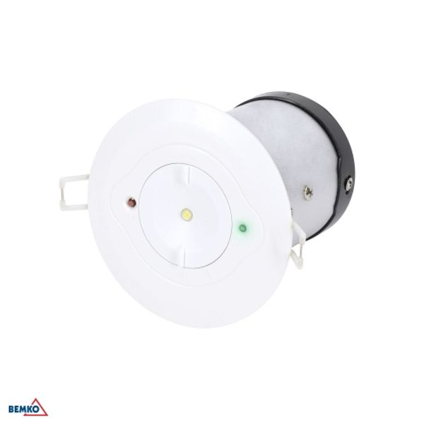 EMERGENCY LUMINAIRE TOLER CIRCLE 3W FOCUSING OPTICS IP20 AUTOTEST 2H CNBOP image 1