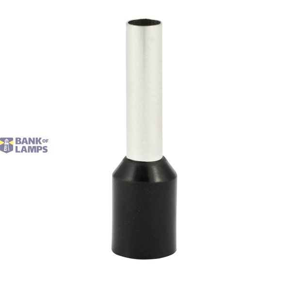 Single insulated sleeve terminal HI 4.0/12 black, Al/Cu image 1