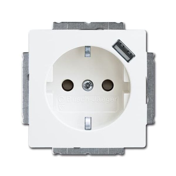 5593B-C0235794 Outlet with pin, overvoltage protection White image 1