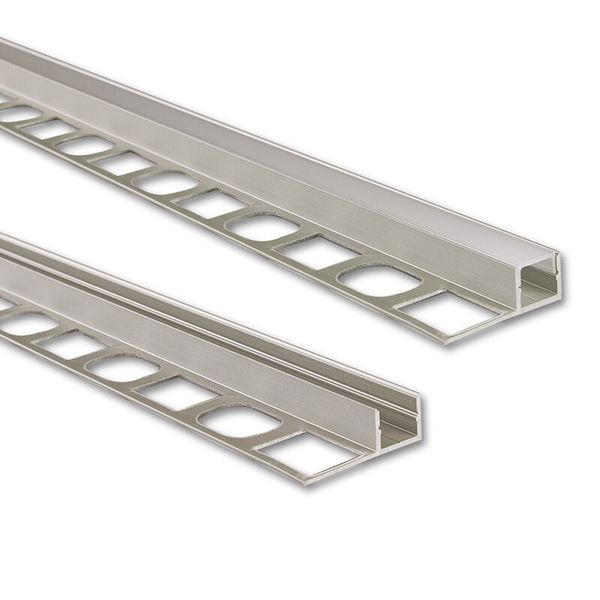 Aluminum profile for tiling and paving DP, 33x11mm, incl. White diffuser, 3 m image 1