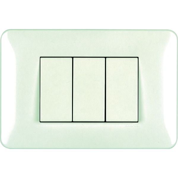 FRAME 3 MOD F/ ADAPTER 3 MOD MATTE WHITE image 1