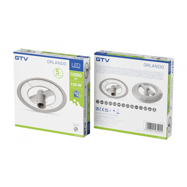 LED garden-park luminaire ORLANDO, 100 W, 10000 lm, 4000K, AC180-250V, IP65 image 1