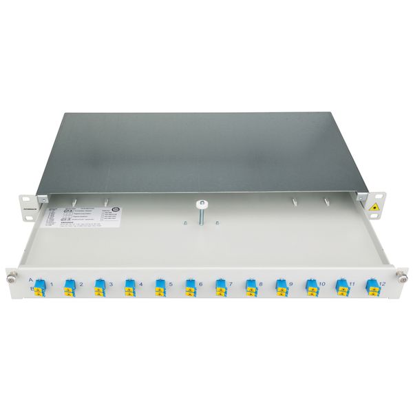 FO Patchpanel 19", 1U, sliding, for 4 fibers, LC, SM image 4