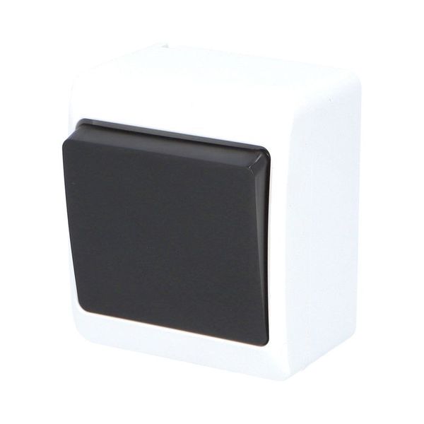 GALATEA AC switch no. 6 10A 230V on plaster IP44 white/black image 2