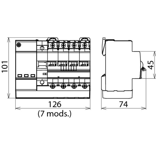 Surge protective devices for circuit breakers   4-pole C25 A image 2