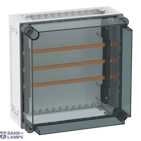 Busbar panel enclosure with transparent cover, 160A, 3-pole image 3