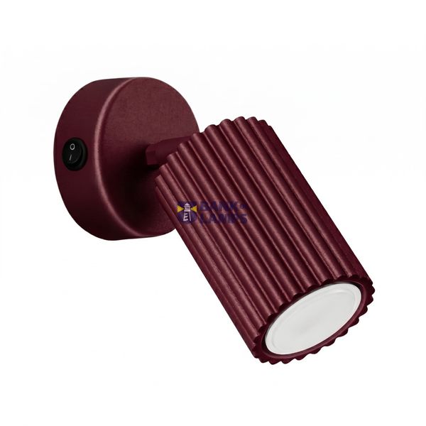 Wall lamp KARBON burgundy with a switch image 5
