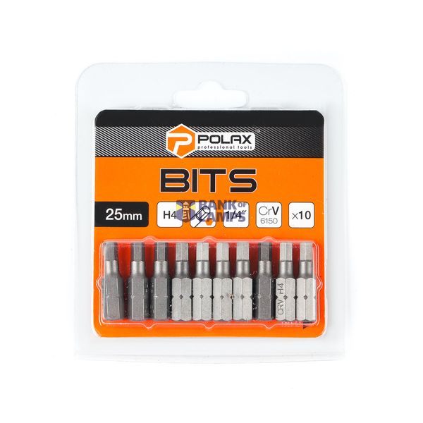 Bits，25mm，H4 1/4" ，6150CRV (10 pcs) image 1