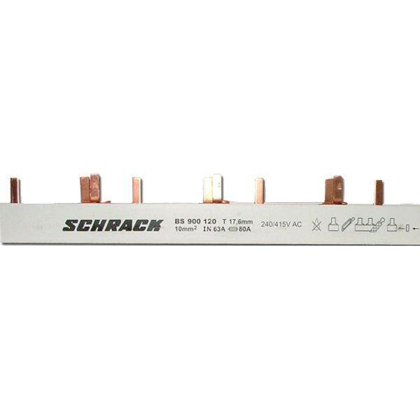 Busbar Pin Version 3-pole, 10mmý, MW = 17,75mm (The price is shown without markup on metals. Request a quote for accurate information) image 1