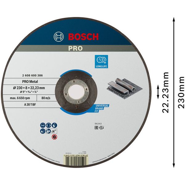 Expert for Metal grinding disc with depressed centre A 30 T BF, 230 mm, 8,0 mm image 3
