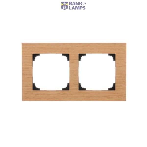 Double frame, wood, light oak image 1
