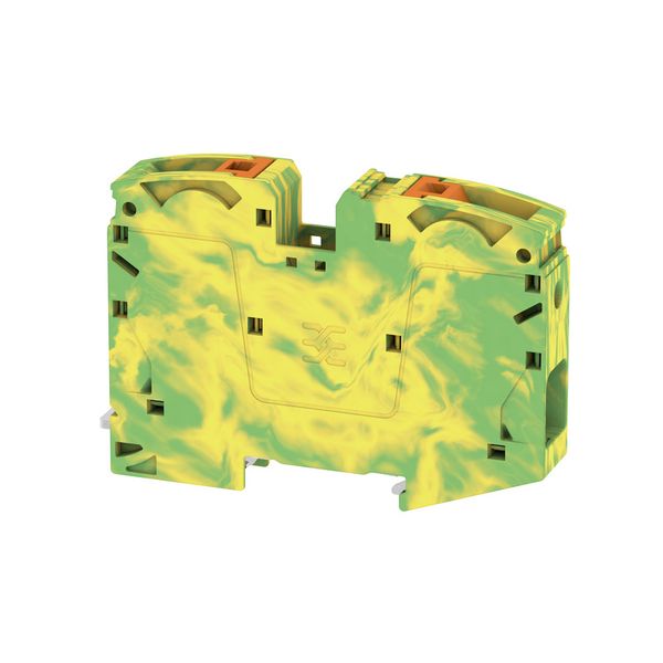PE terminal, PUSH IN, 35 mm², 1000 V, Green/yellow image 1