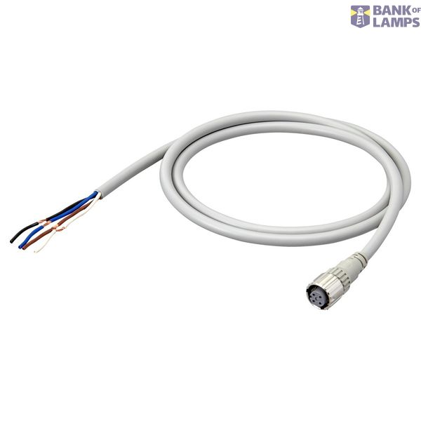 Sensor cable, Smartclick M12 straight socket (female), 4-poles, A coded, PUR oil-resistant robot cable, IP67, 5 m XS5F0131M image 1